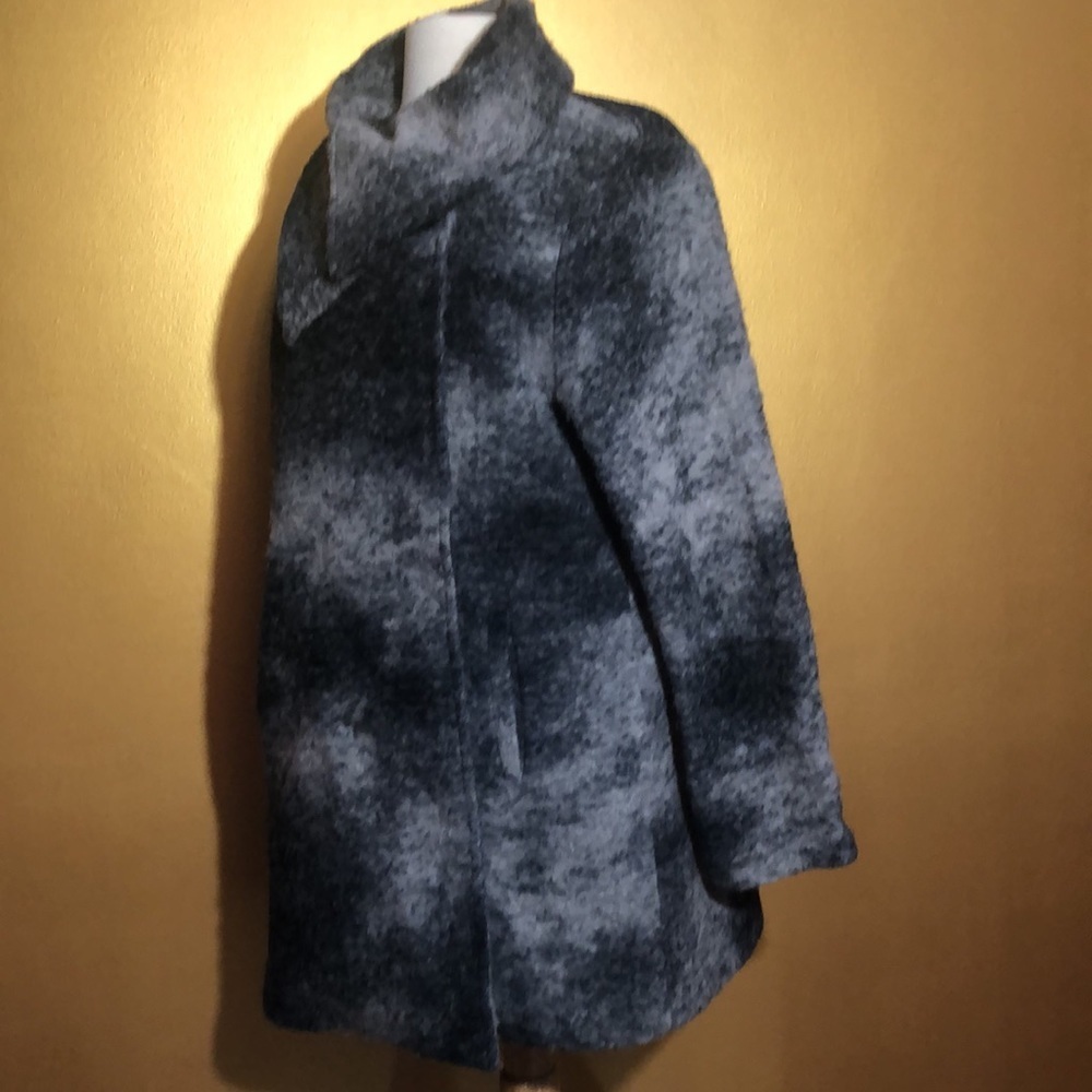 Nanette Lepore Grey Wool shawl collar swing coat single button closure Size XL - Picture 4 of 12